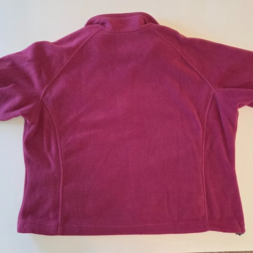 Columbia Women’s Full Zip Fleece Jacket, Plum/Magenta, Women's 2X